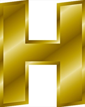Free gold-letter-H Clipart - Free Clipart Graphics, Images and Photos ...